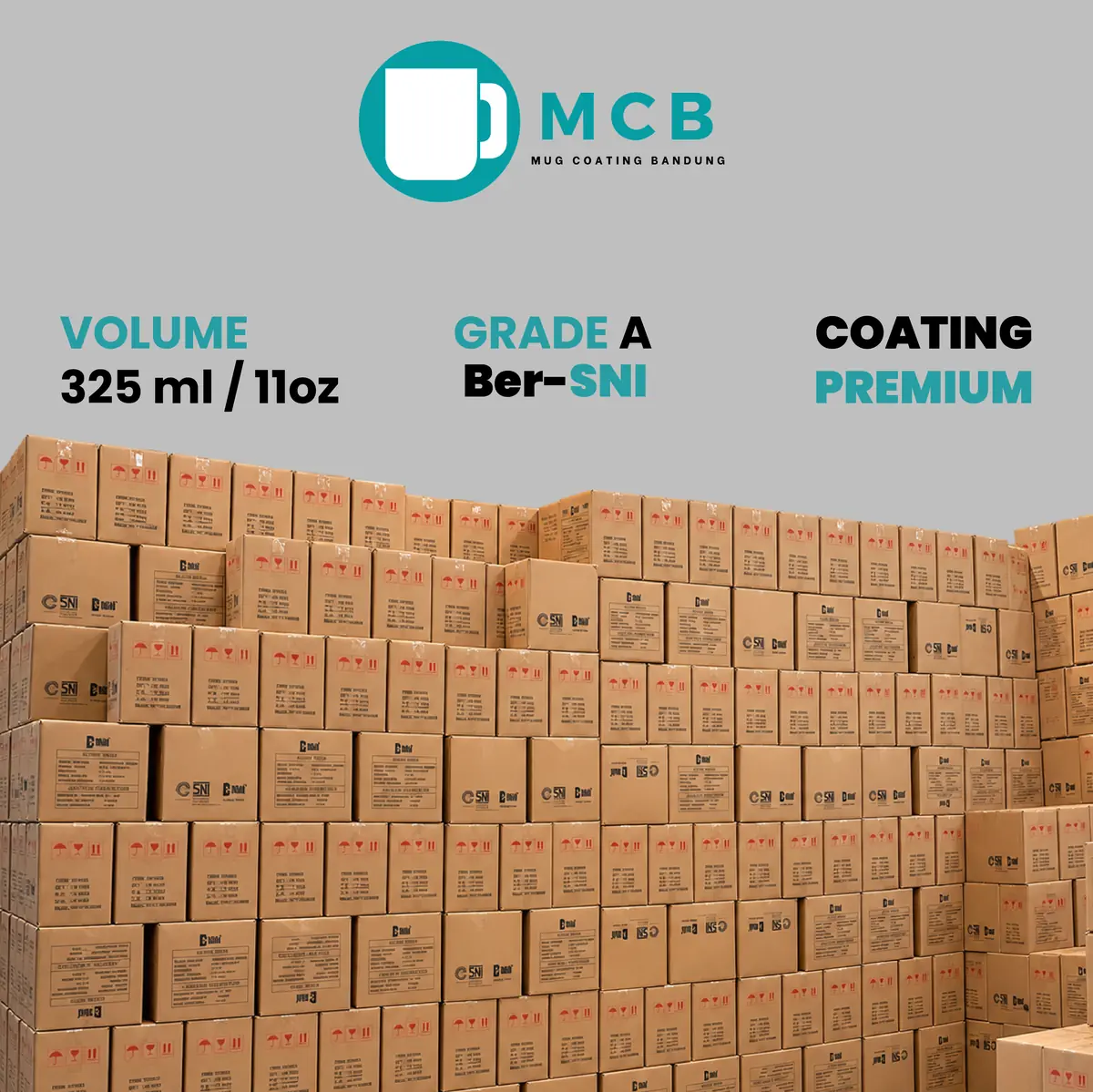 Mug Coating Super White polos dus gudang